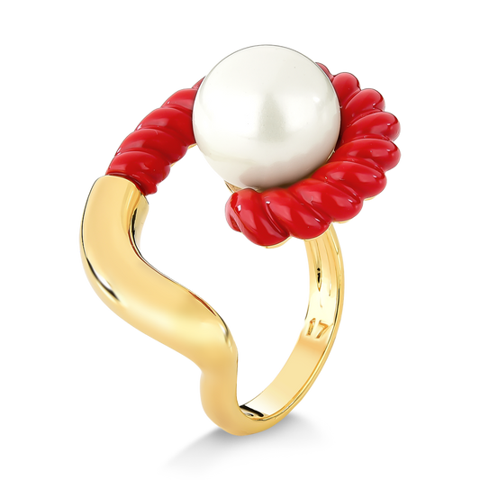 POSITANO RING - RED - A PLACE IN THE SUN