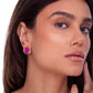 SOLEIL BABY EARRING PINK AGATE - ICONIC DESEJO