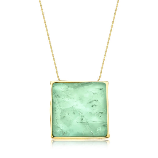 MERGULHO NECKLACE CRYSTAL / TEAL RESIN- ACQUA