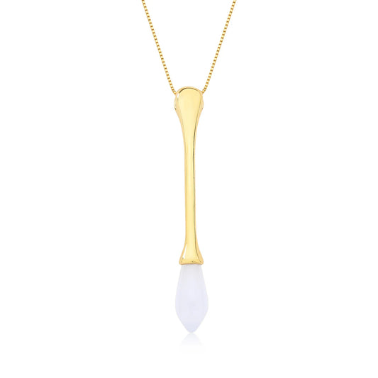 GOTA NECKLACE - WHITE AGATE - ACQUA