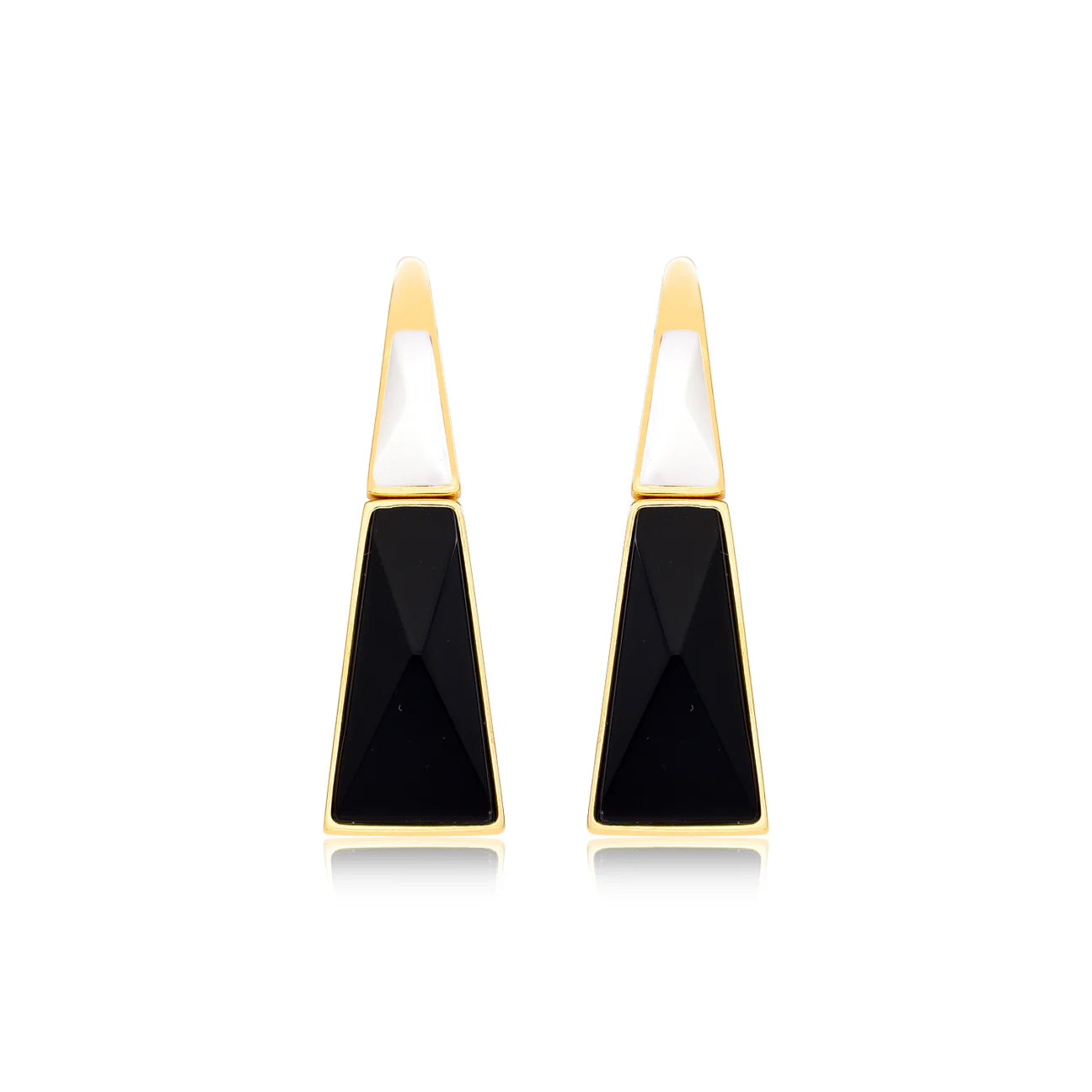 LEGADO EARRING BLACK OBSIDIAN - WHITE PORCELAIN - ANCESTRAL