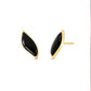 FOLHA EARRING - BLACK OBSIDIAN- ICONIC DESEJO