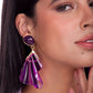 EARRING EXTASE G- AMETHYST AND LILAC RESIN TRAJETOS