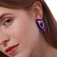 ATRAÇÃO M EARRING -PURPLE AGATE - ICONIC DEC