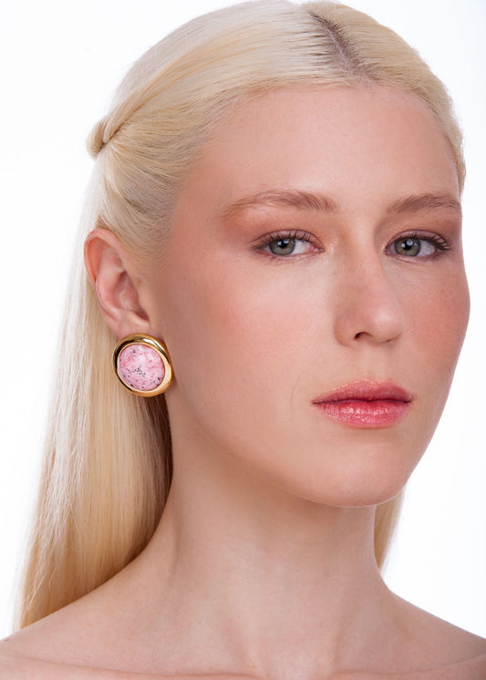 OLIMPO EARRING - RHODOCHROSITE- ICONIC