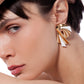 AKIRA EARRING WHITE PORCELAIN - ECOA