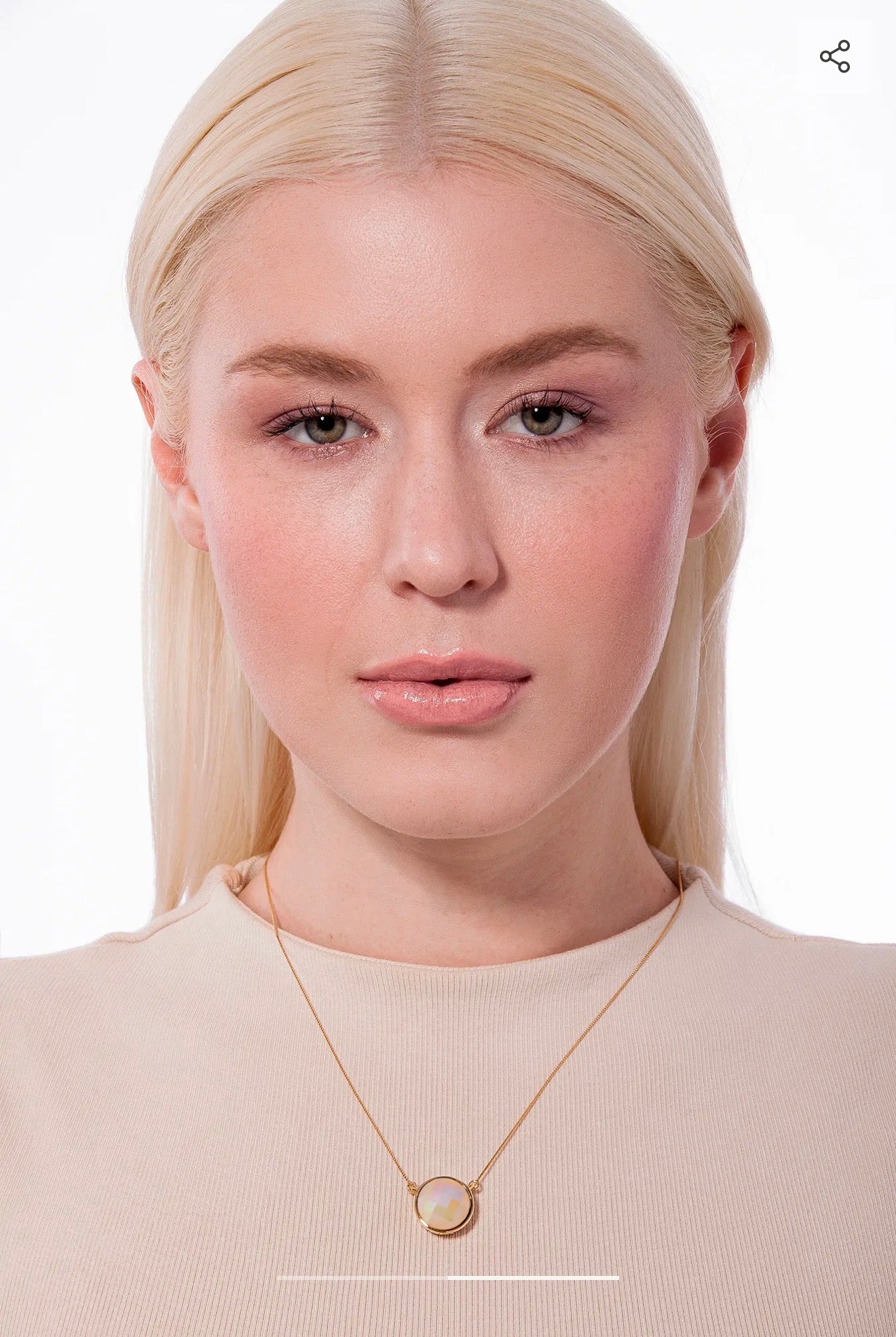 SOLITARIO NECKLACE - HOLOGRAPHIC WHITE QUARTZ- ICONIC FLASH SALE