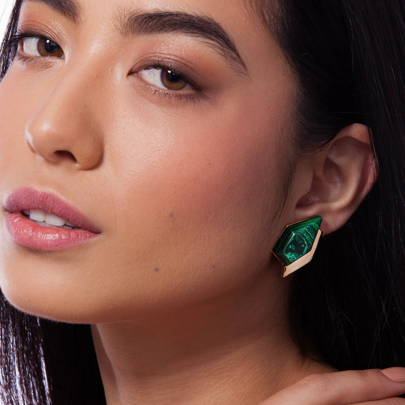 ENIGMA EARRINGS - MALACHITE - COLLAB MD + MONTEFINA