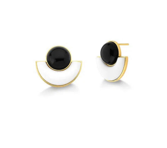 MARINA EARRING - BLACK OBSIDIAN - RESIN - ICONIC DESEJO