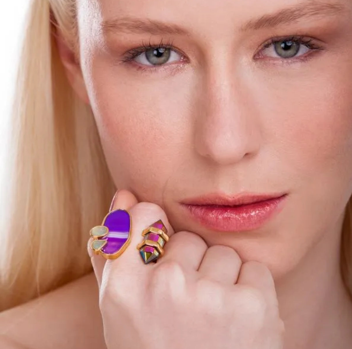 NATURE RING PURPLE AGATE - ICONIC