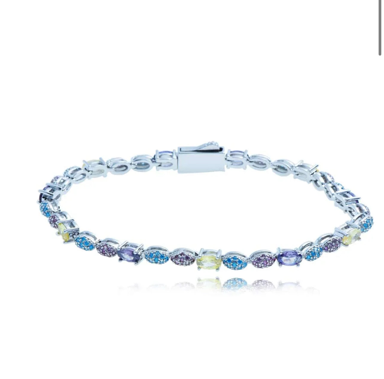 BRACELET PETIT GALHARDIA RHODIUM Z. AMETHYST /Z.DIAMANTE CANARIO/Z. SWISS - LUXURY