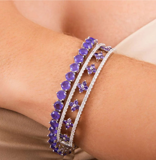 TOOFANIA BRACELET - AMETHYST RHODIUM - SALE