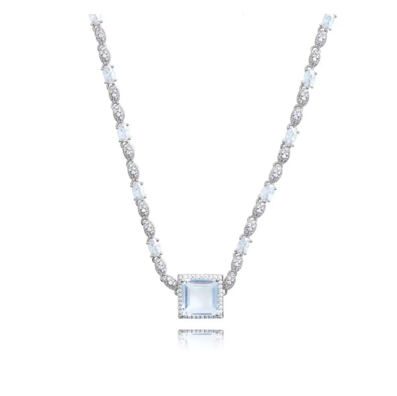 NECKLACE RHODIUM Z. CRYSTAL - SALE