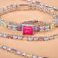 BRACELET RHODIUM Z. AMETHYST /Z.DIAMANTE CANARIO/Z. SWISS/FUCSIA - LUXURY