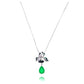 NECKLACE AND EARRING AND RING CHENNAI RHODIUM AMETHYST / EMERALD - SALE