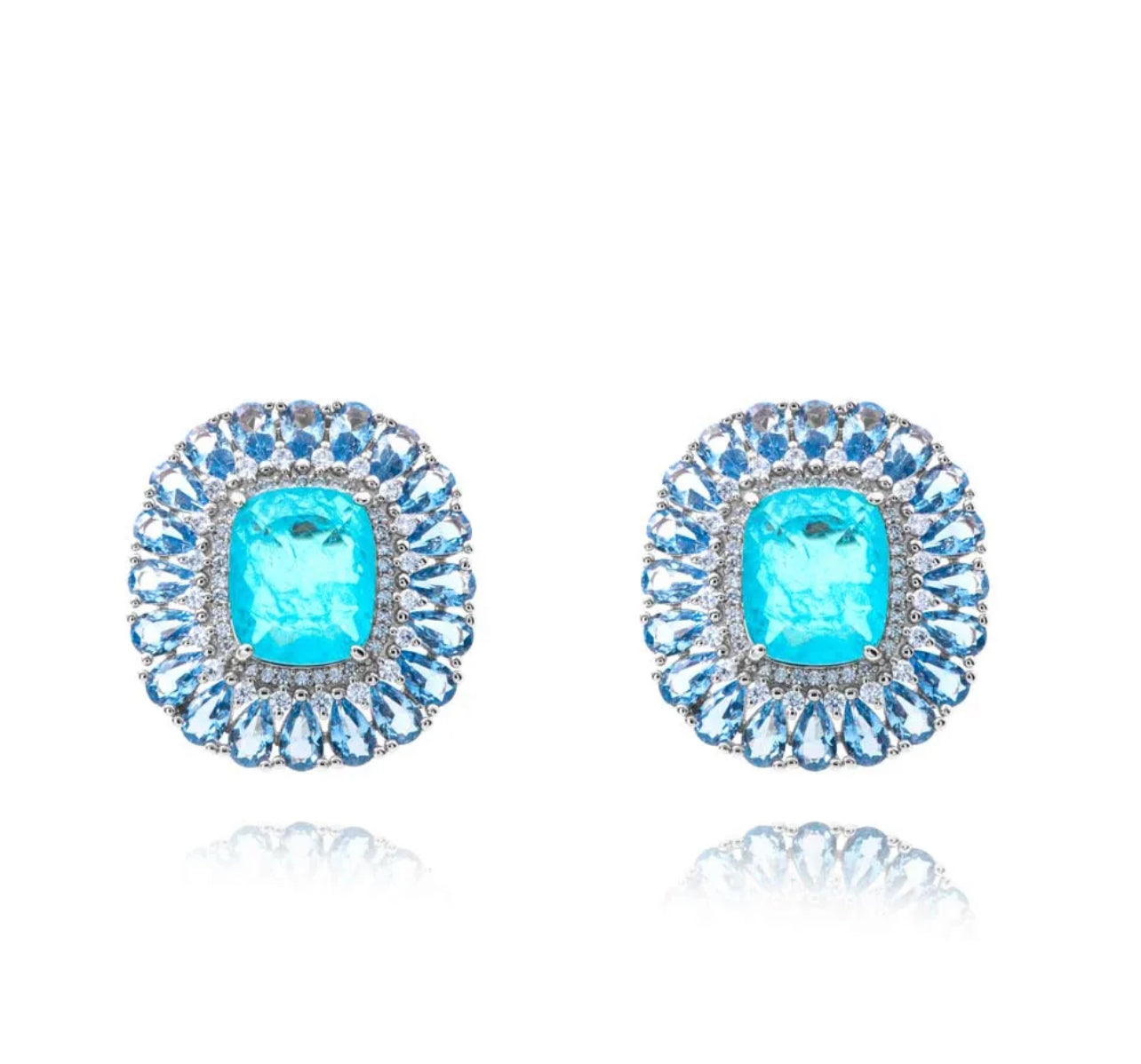 EARRING RIELA - PARAIBA TOURMALINE RHODIUM - PREMIUM