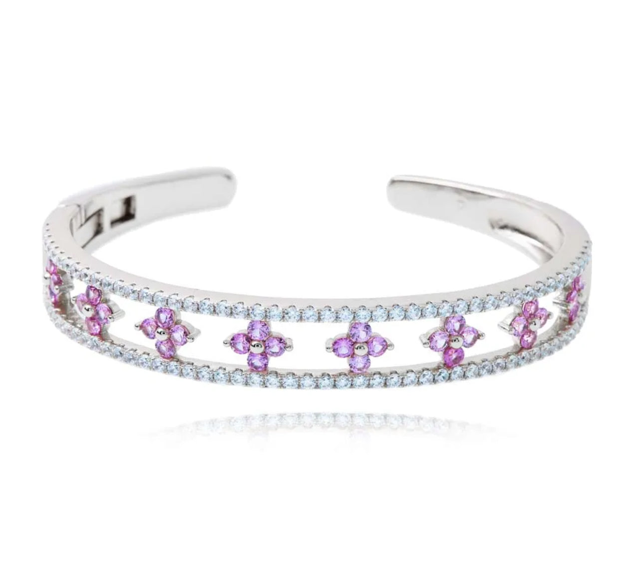 TOOFANIA BRACELET - PINK SAPPHIRE RHODIUM - SALE