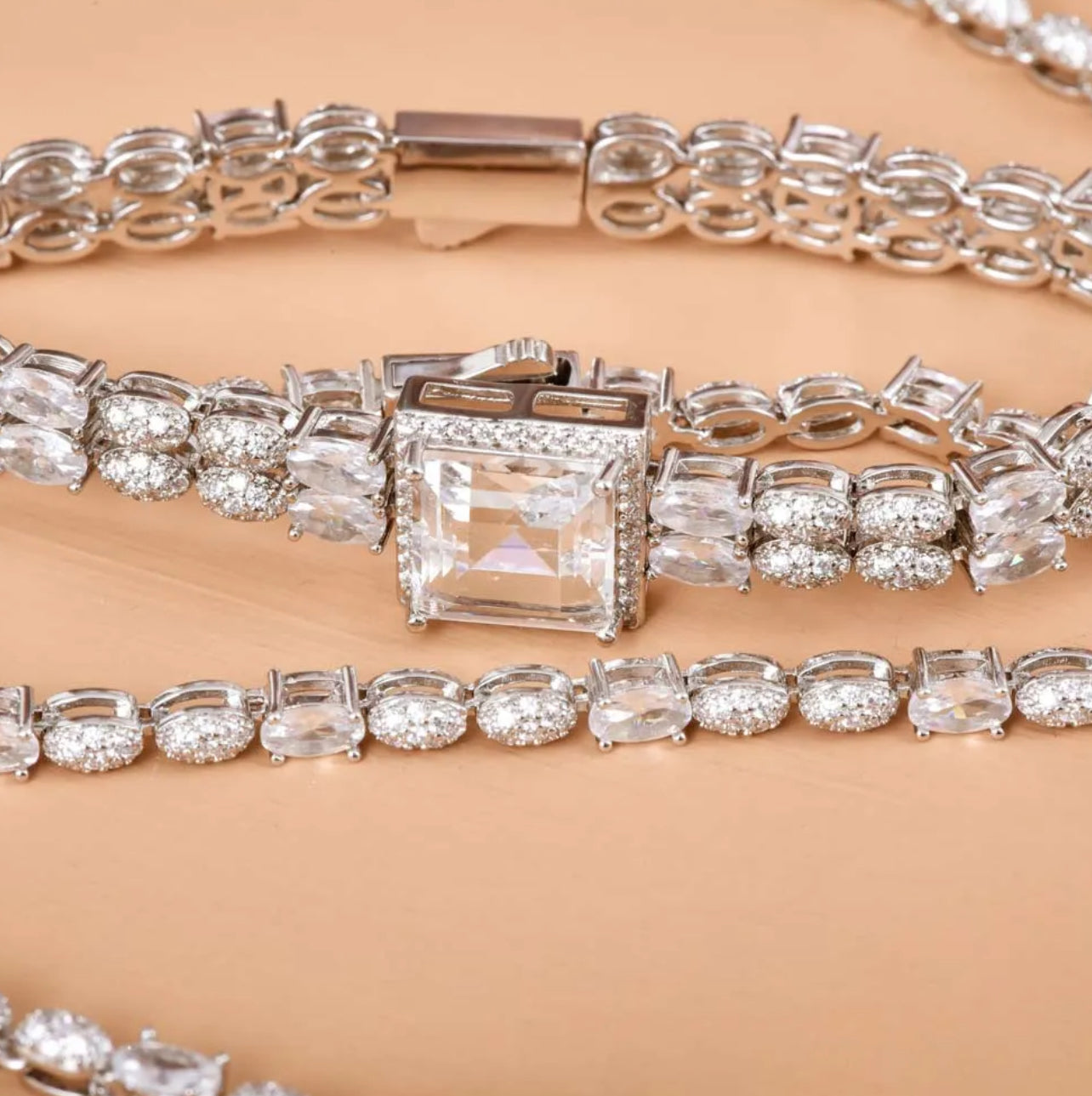 BRACELET RHODIUM Z. CRYSTAL - LUXURY