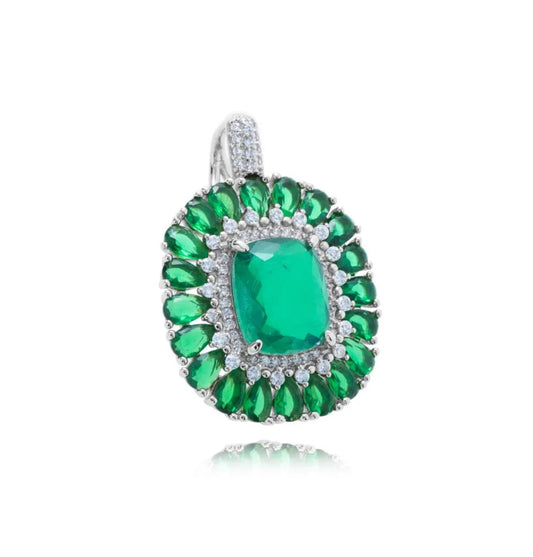 PENDANT RIELA - EMERALD RHODIUM - SALE