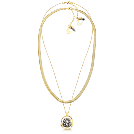 SOLEIL BABY NECKLACE PLATINUM DRUSY - ICONIC DESEJO