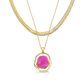 SOLEIL BABY NECKLACE PINK AGATE - ICONIC