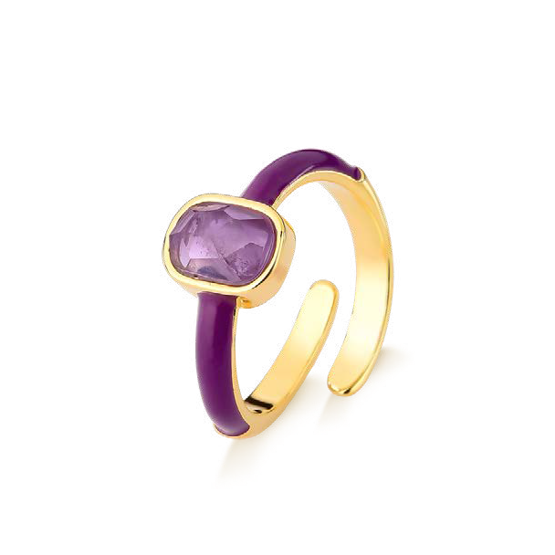 COLORS RING AMETHYST - PURPLE ENAMEL - SALE