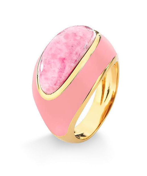 CANDY RING - PINK  - RHODOCHROSITE - ICONIC