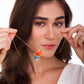 AQUARIUS NECKLACE - SIDERAL - ORANGE/ TURQUOISE/ GREEN QUARTZ