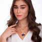 CANCER NECKLACE - SIDERAL - WHITE HAULITE/ BLACK OBSIDIAN/ BLUE QUARTZ