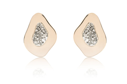 Maxi Olhar Earring in Druse Titanium Natural Stone