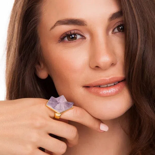 FUTURO BOLD RING - AMETHYST - ICONIC