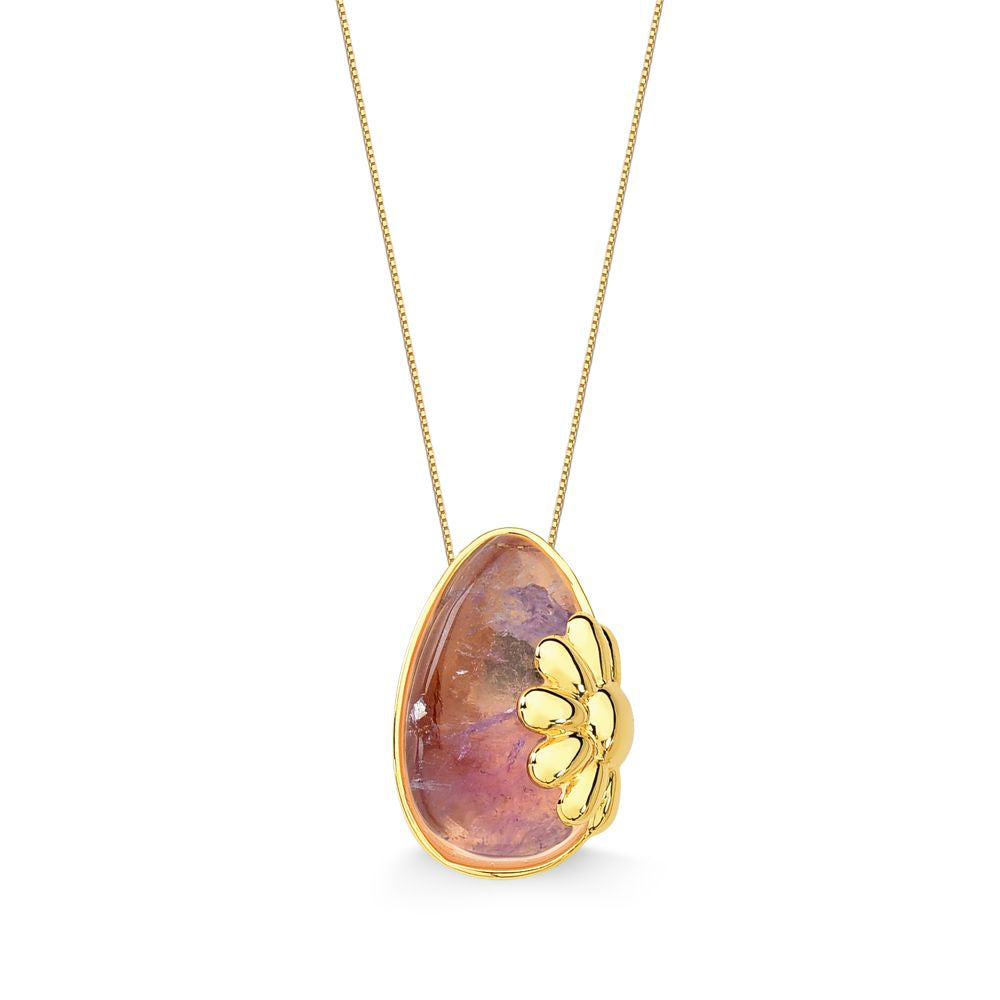 BLOOM NECKLACE AMETHYST - A FLOR DA PELE