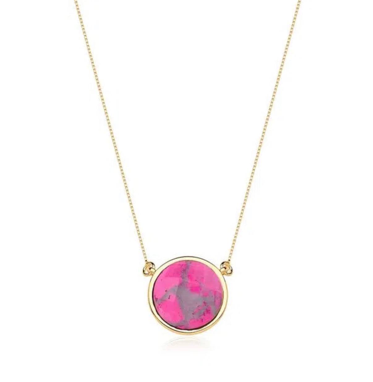 SOLITARIO NECKLACE - PINK HAULITE - ICONIC FLASH SALE