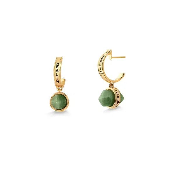 HEALTH EARRING - GREEN QUARTZ SALE