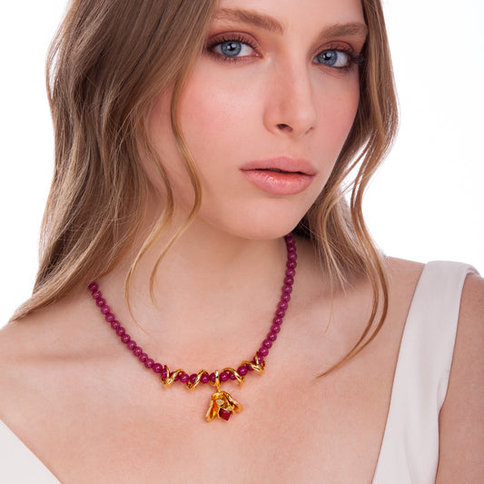 ROSEIRA NECKLACE RED FELDSPAR -  SALE