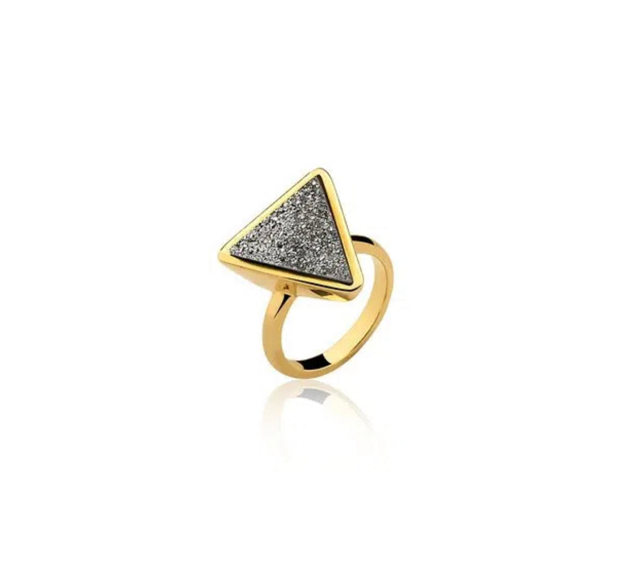 LITTLE TRIANGLE RING - METALIZED DRUZE - ICONIC