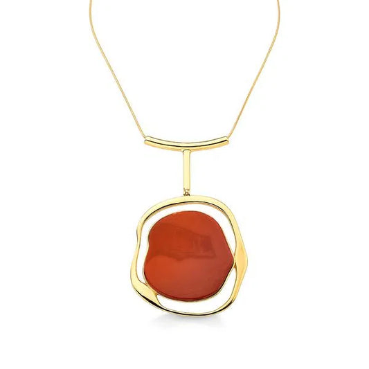 SOLEIL NECKLACE - RED AGATE