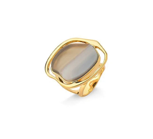 SOLEIL RING - GREY AGATE ICONIC